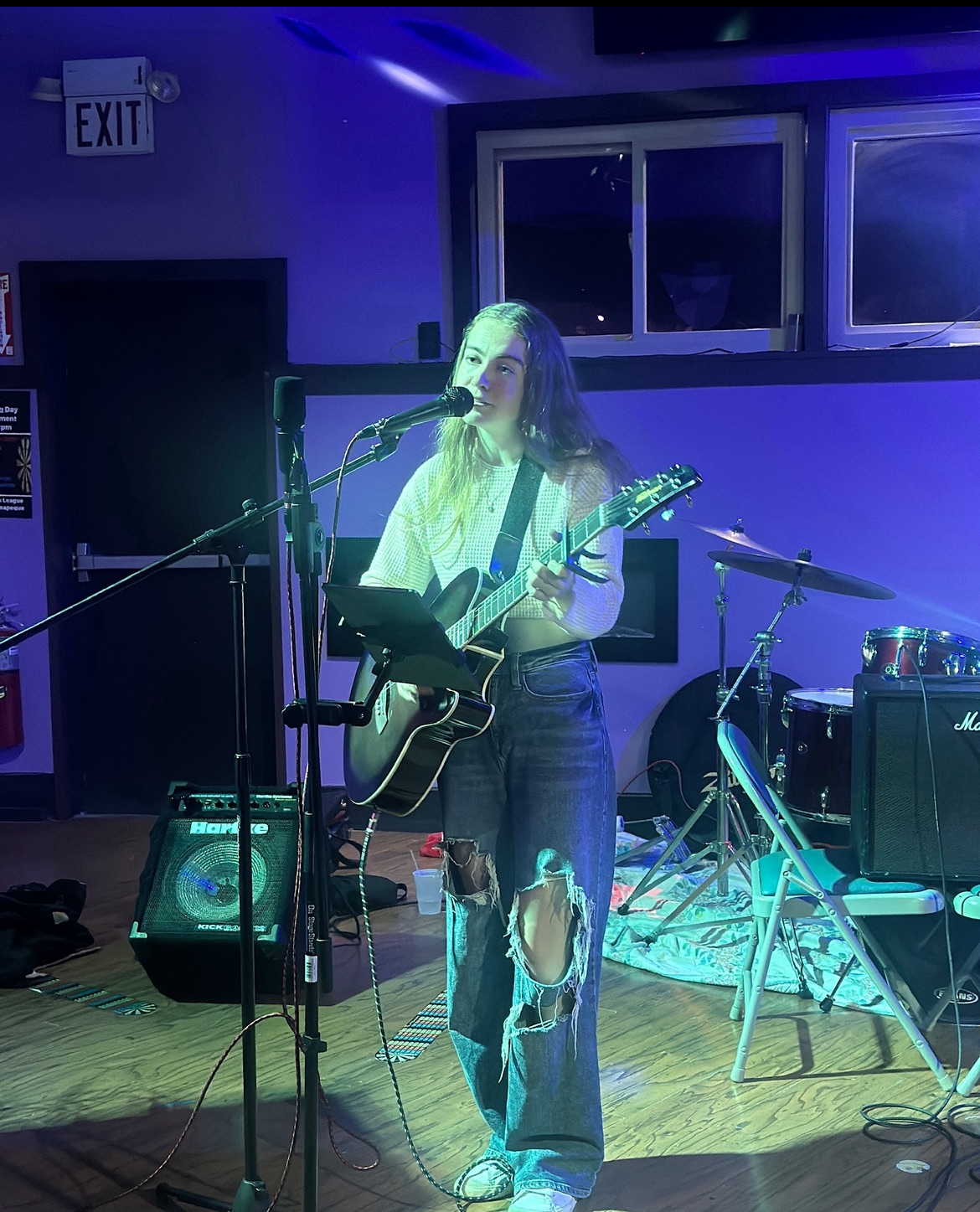 Sydneypacoustic performing with the band Various Gheese!